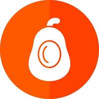 avocado's glyph rood cirkel icoon vector