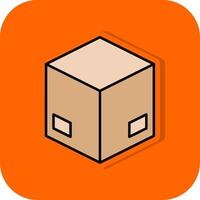 doos gevulde oranje achtergrond icoon vector