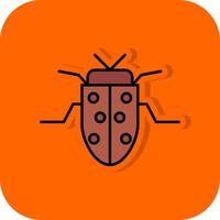 insect gevulde oranje achtergrond icoon vector