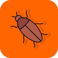 kakkerlak gevulde oranje achtergrond icoon vector