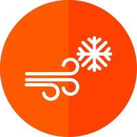 sneeuwstorm glyph rood cirkel icoon vector