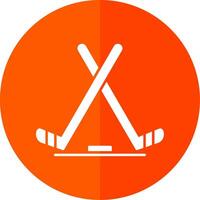 ijs hockey glyph rood cirkel icoon vector