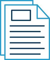 document lijn blauw twee kleur icoon vector
