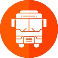 bus glyph rood cirkel icoon vector