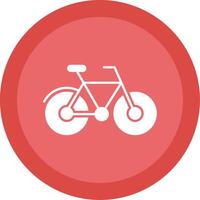 fiets glyph multi cirkel icoon vector