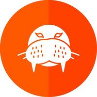 walrus glyph rood cirkel icoon vector