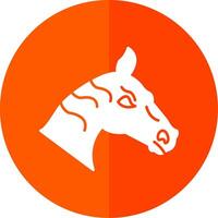 paard glyph rood cirkel icoon vector