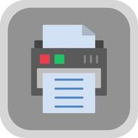 printer vlak ronde hoek icoon vector