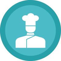 chef glyph multi cirkel icoon vector