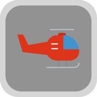 helikopter vlak ronde hoek icoon vector