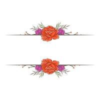 decoratief bloemen gebladerte ornament voor bruiloft uitnodiging vector