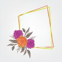 decoratief bloemen gebladerte ornament voor bruiloft uitnodiging vector