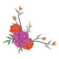 decoratief bloemen gebladerte ornament voor bruiloft uitnodiging vector