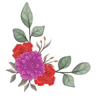 decoratief bloemen gebladerte ornament voor bruiloft uitnodiging vector