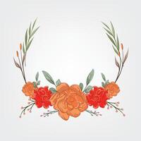 decoratief bloemen gebladerte ornament voor bruiloft uitnodiging vector