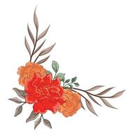 decoratief bloemen gebladerte ornament voor bruiloft uitnodiging vector