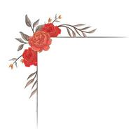 decoratief bloemen gebladerte ornament voor bruiloft uitnodiging vector