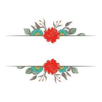 decoratief bloemen gebladerte ornament voor bruiloft uitnodiging vector