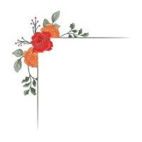 decoratief bloemen gebladerte ornament voor bruiloft uitnodiging vector