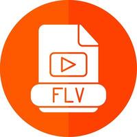 flv glyph rood cirkel icoon vector