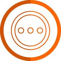 meer vrij lijn oranje cirkel icoon vector