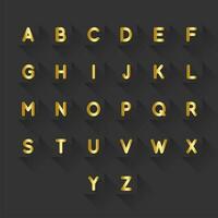 Gouden Alfabetletters vector