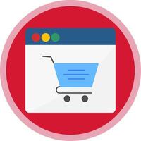 online boodschappen doen vlak multi cirkel icoon vector