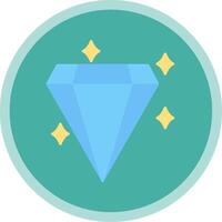 diamant vlak multi cirkel icoon vector