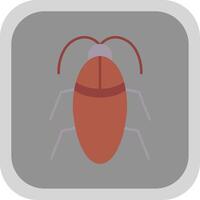 kakkerlak vlak ronde hoek icoon vector