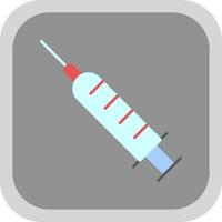 injectiespuit vlak ronde hoek icoon vector