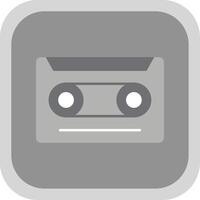 cassette vlak ronde hoek icoon vector