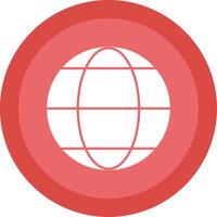wereld glyph multi cirkel icoon vector