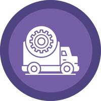 vrachtauto reparatie glyph multi cirkel icoon vector