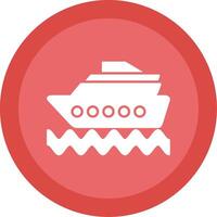 reis schip glyph multi cirkel icoon vector