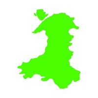 Wales kaart op een achtergrond vector