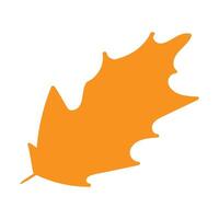 oranje kleur boom blad herbarium silhouet icoon vector