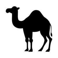 kameel silhouet vlak illustratie Aan geïsoleerd achtergrond vector