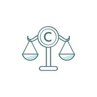 intellectueel eigendom wet. auteursrechten bescherming. schubben. vector
