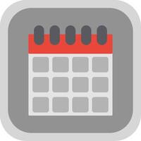 kalender vlak ronde hoek icoon vector