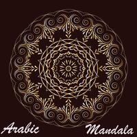 creatief gouden bloemen Arabisch mandala achtergrond sjabloon vector