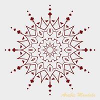 creatief zwart wit bloemen Arabisch mandala achtergrond sjabloon vector