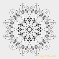 creatief zwart wit bloemen Arabisch mandala achtergrond sjabloon vector