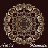 creatief gouden bloemen Arabisch mandala achtergrond sjabloon vector