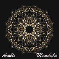 creatief gouden bloemen Arabisch mandala achtergrond sjabloon vector