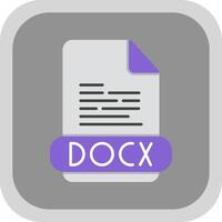 docx vlak ronde hoek icoon vector