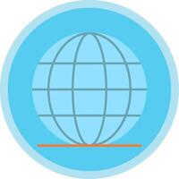wereldwijd vlak multi cirkel icoon vector