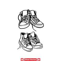 geassorteerd schoen grafiek reeks voor creatief projecten vector