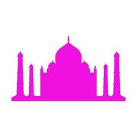 Taj Mahal op een witte achtergrond vector