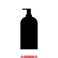 classy shampoo fles illustraties elegant silhouetten perfect voor branding projecten vector