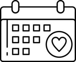 kalender icoon voor schema herinnering symbool beeld Aan de wit achtergrond vector